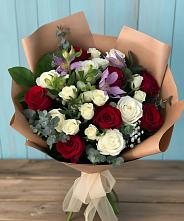 Букет цветов из:  Розы и Альстромерии #REPLACE_PRED# Татищево