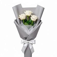 Букет 3 белые розы в Татищево