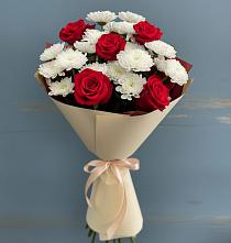 Букет цветов из:  Розы и Хризантемы в Татищево