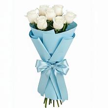 Букет 7 белых роз Проуд в Татищево