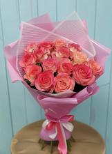 Букет 15 Розовых роз Равель #REPLACE_PRED# Татищево